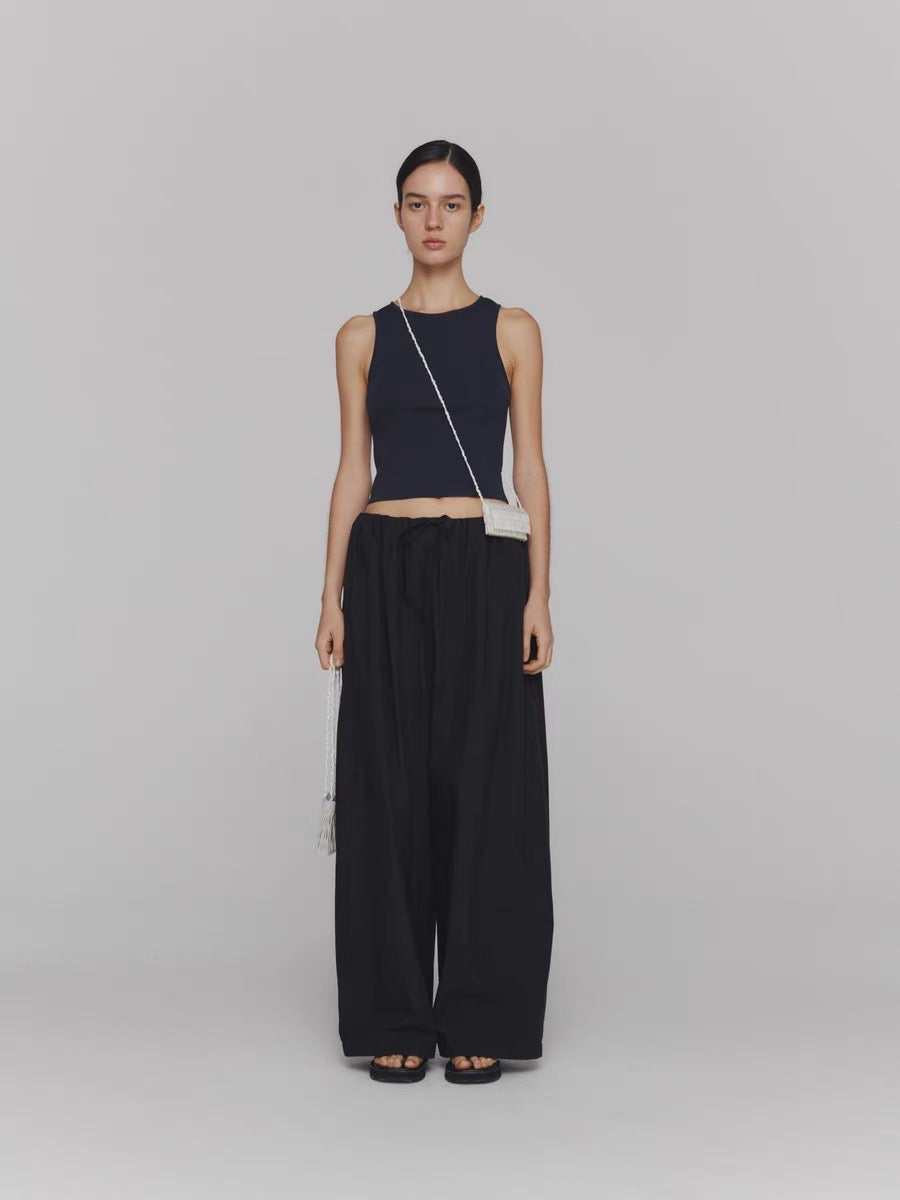 24春夏 COTTON BANDING WIDE PANTS