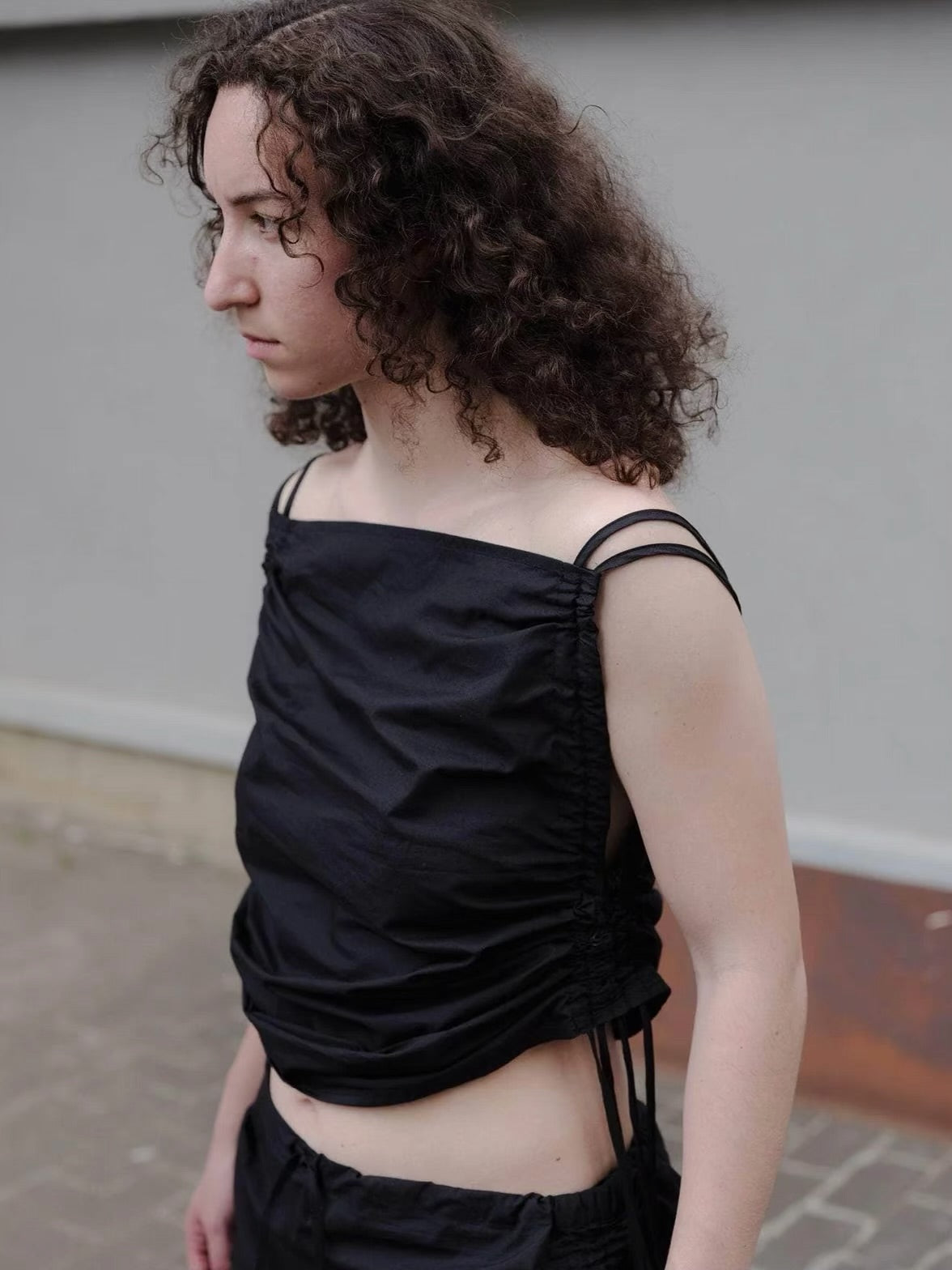 24早春 Pictorial Strap Top 抽绳吊带