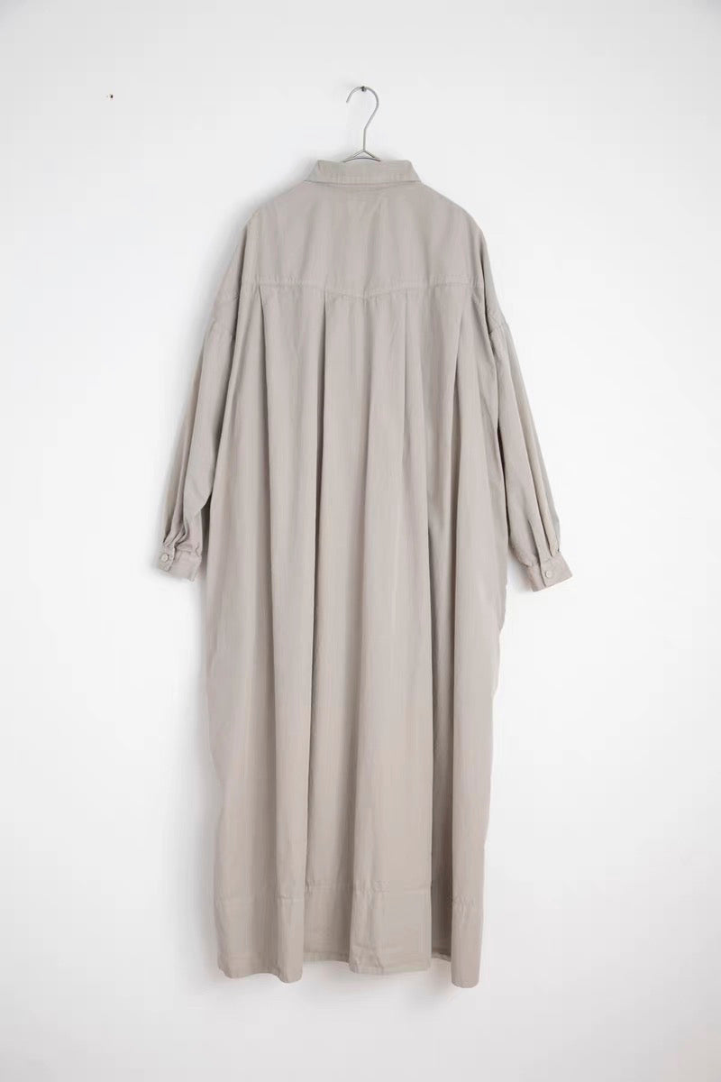 25秋冬 open-collared shirt dress