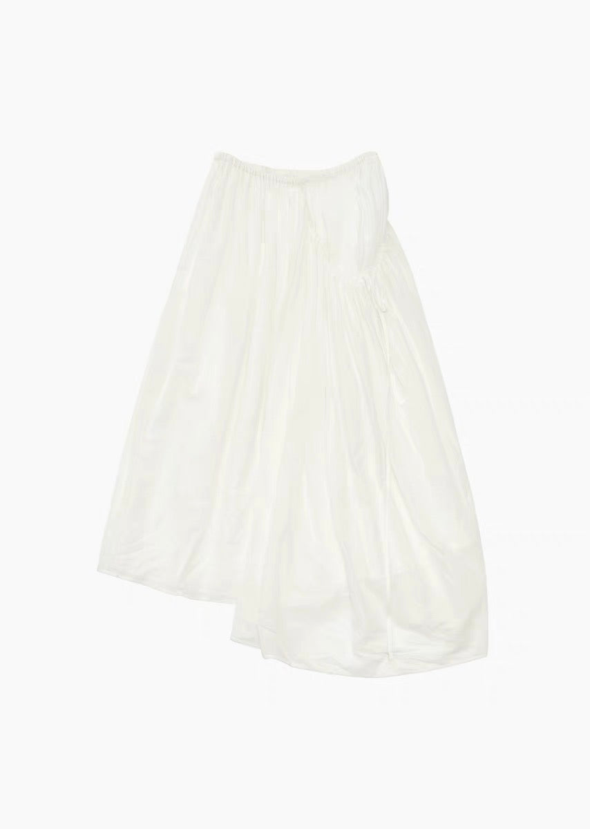 24春夏 DRAWSTRING SHEER SHIRRING SKIRT