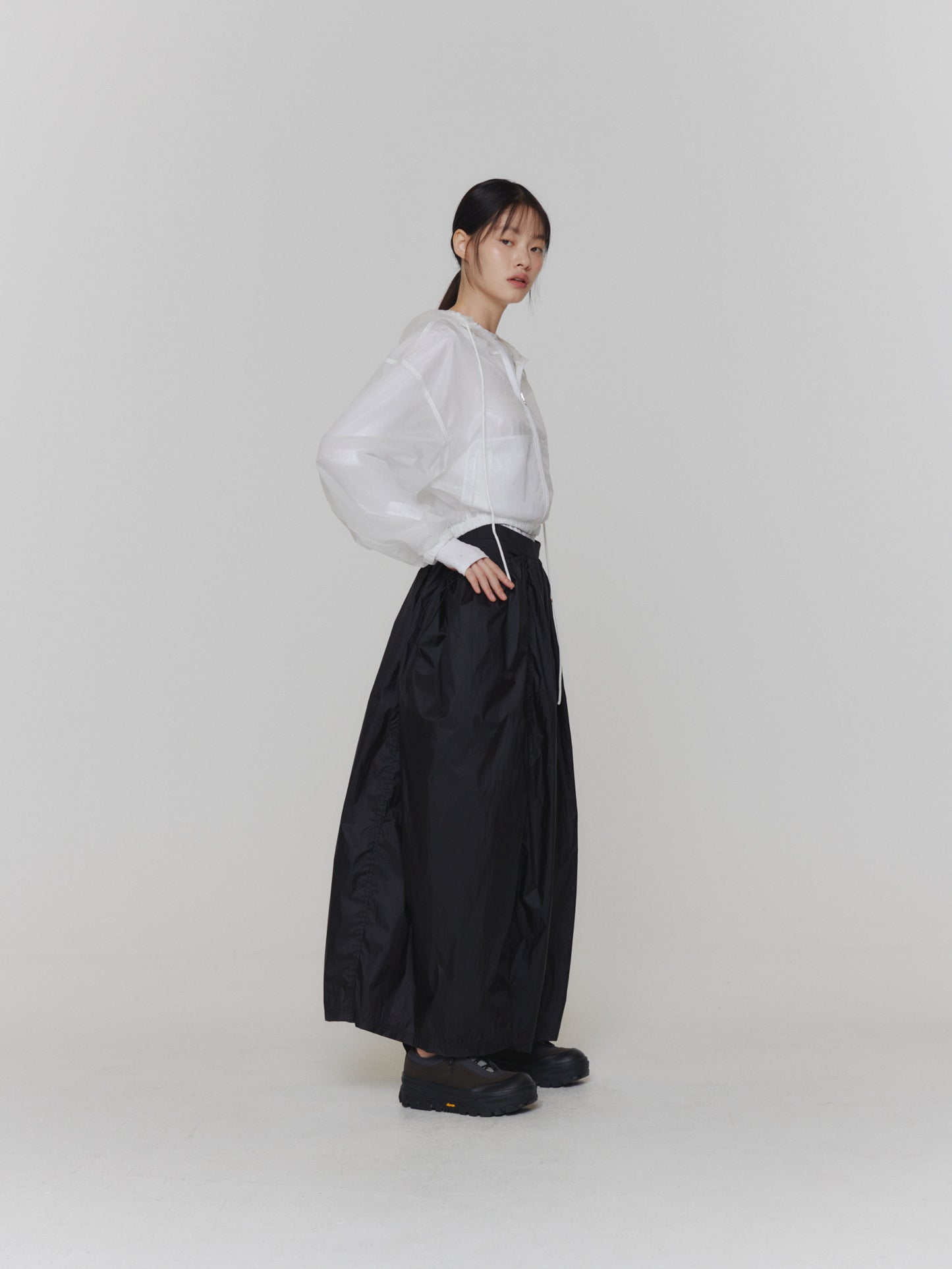 24早春 LAYERED SHIRRING SKIRT