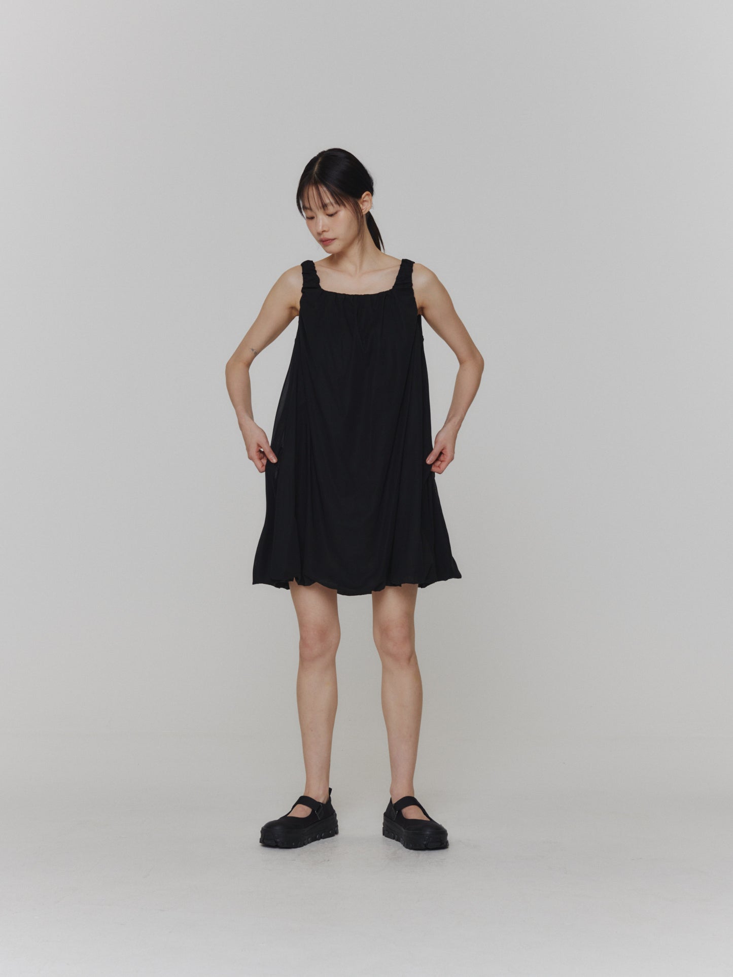 24早春 SHEER VOLUME MINI DRESS