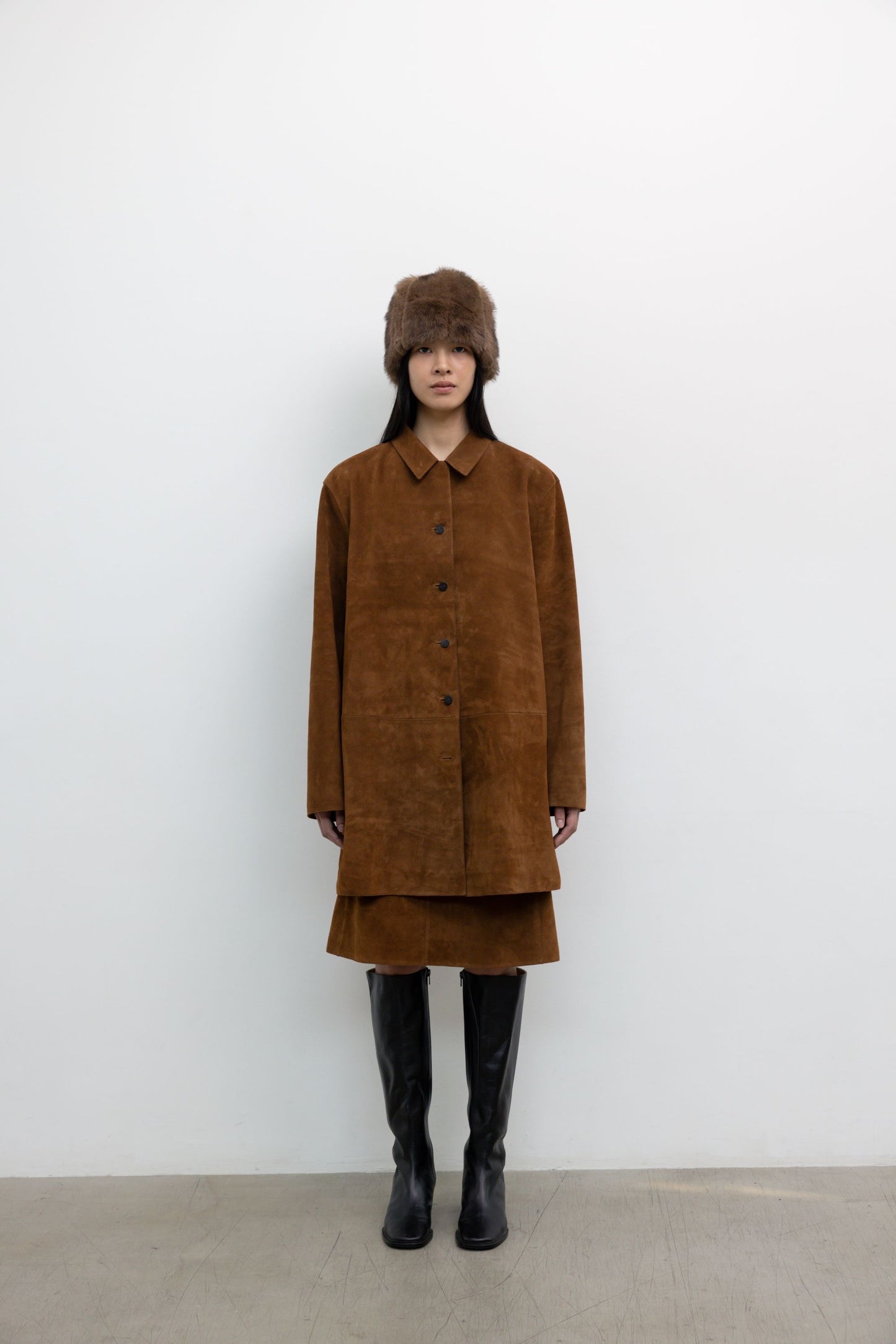 25早秋 SUEDE LONG COAT 皮衣