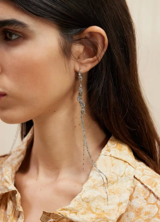 jentlous両耳 24SS TANGLE LONG EARRINGS 缠绕式长耳环– SEPTIÈME