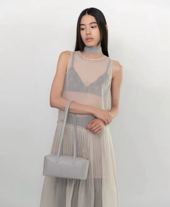 26早春 PLEATED SLEEVELESS DRESS
