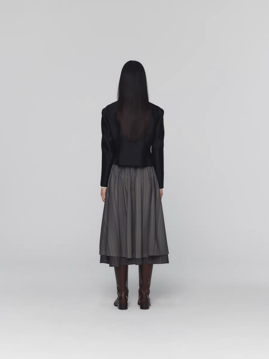 24早秋 STRIPE LAYERED SKIRT条纹半裙