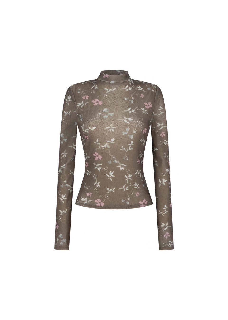 26早秋 FLORAL MOCK NECK TOP