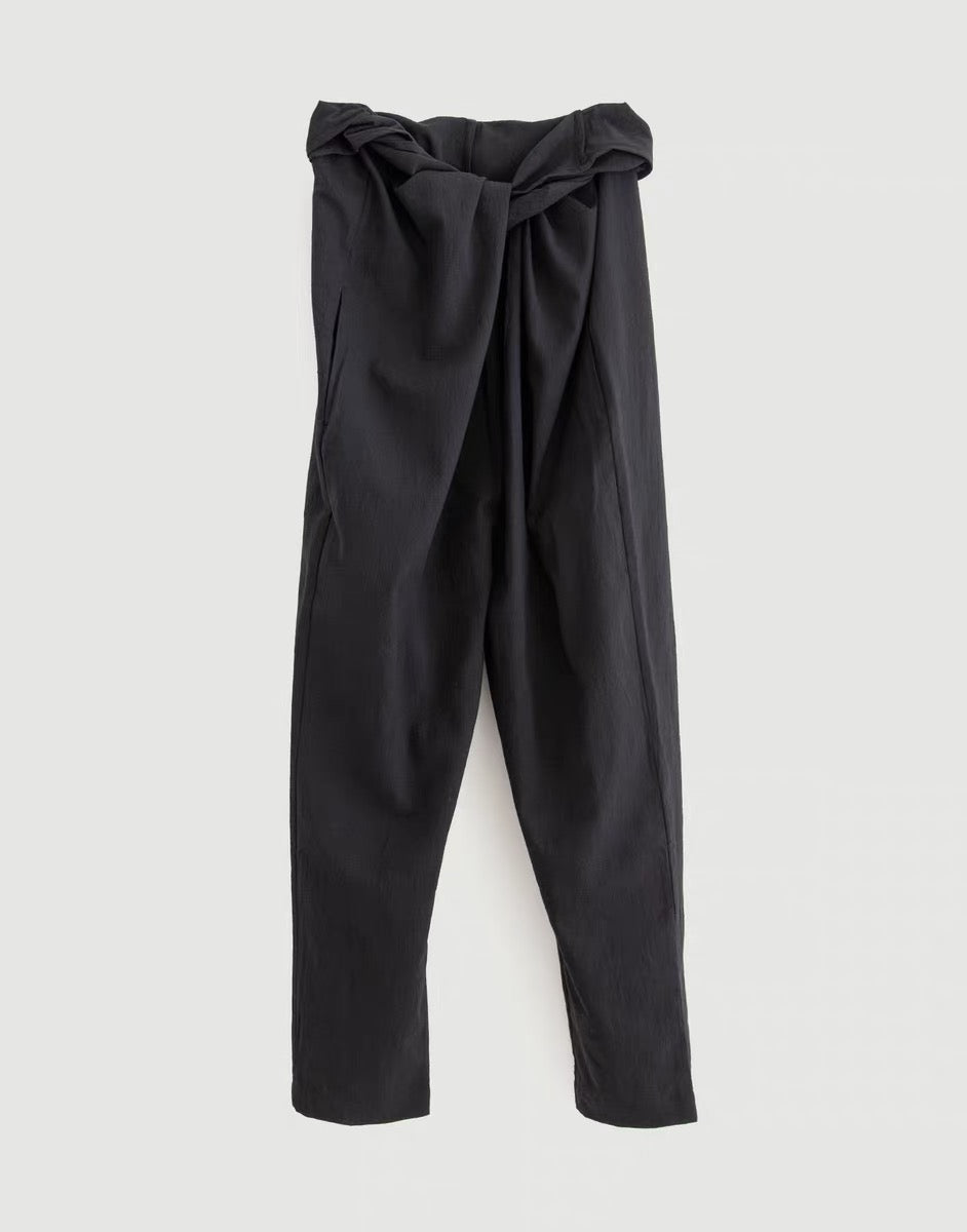 25春夏 flax poplin wrapped pants