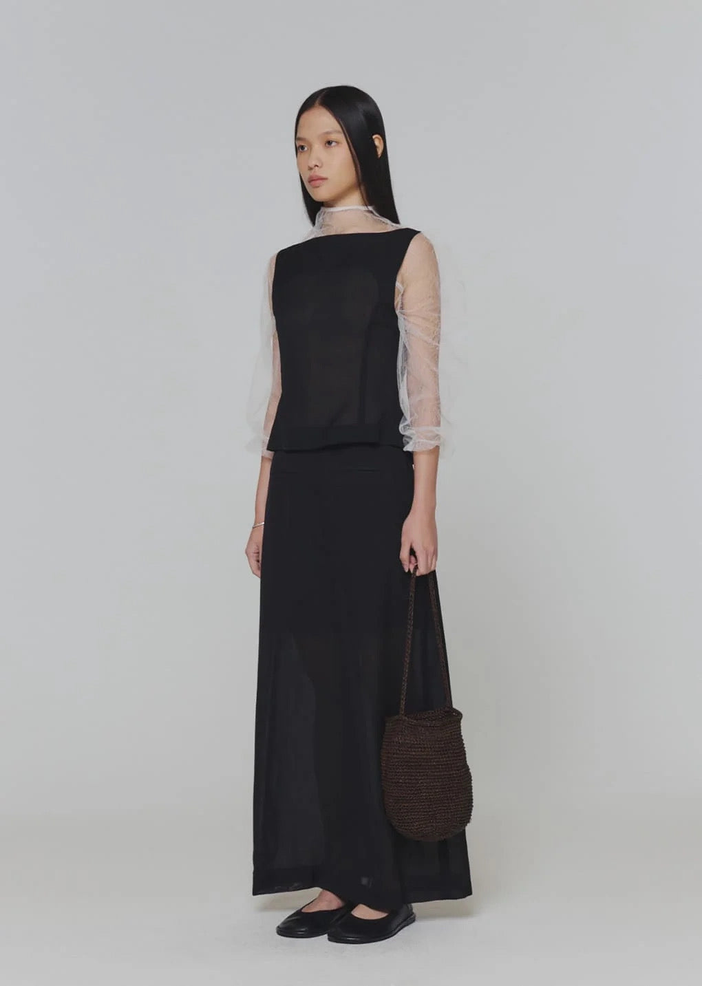 25春夏 KNOTTED COLLAR TOP 蕾丝打底
