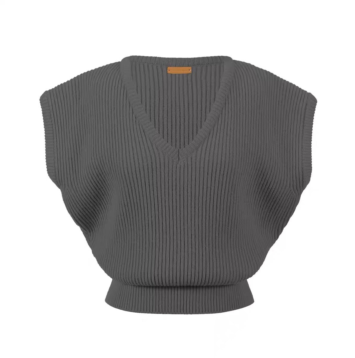 24秋冬 RIBBED V NECK VEST 羊毛背心