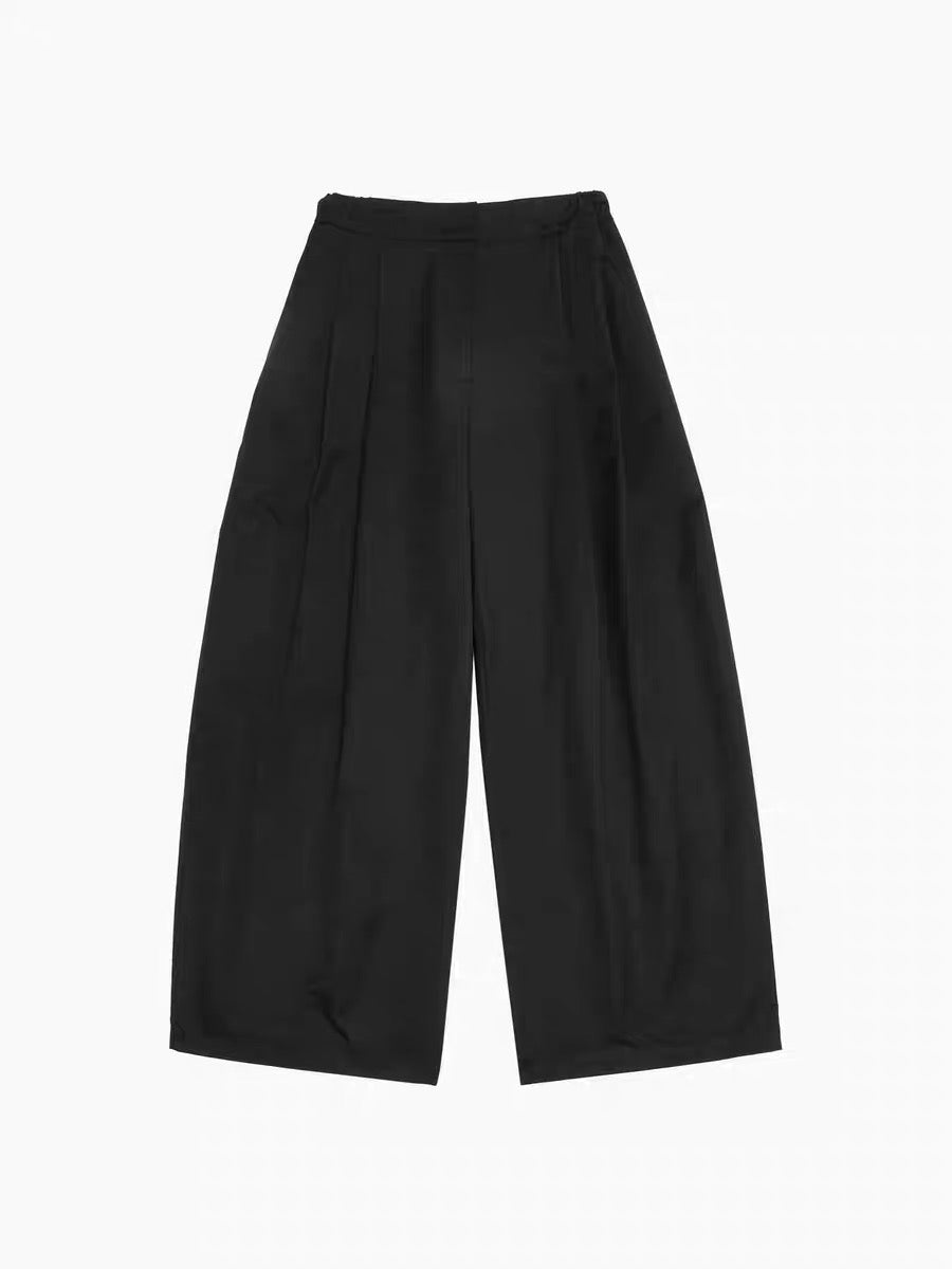 シャツ HUECLOSET Two Tuck Balloon Slacks SE151 セール】Two tuck wide balloon slacks / 2タックワイドバルーン