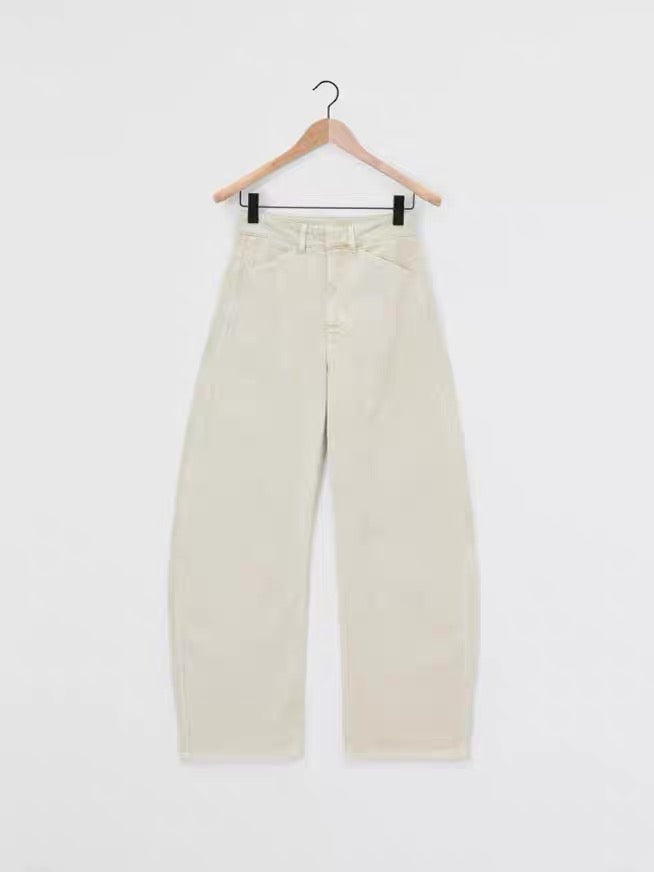 24FW HIGH WAISTED CURVED PANTS 弧形裤