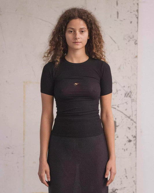 26早春  HEART SHORT SLEEVE 镂空爱心T