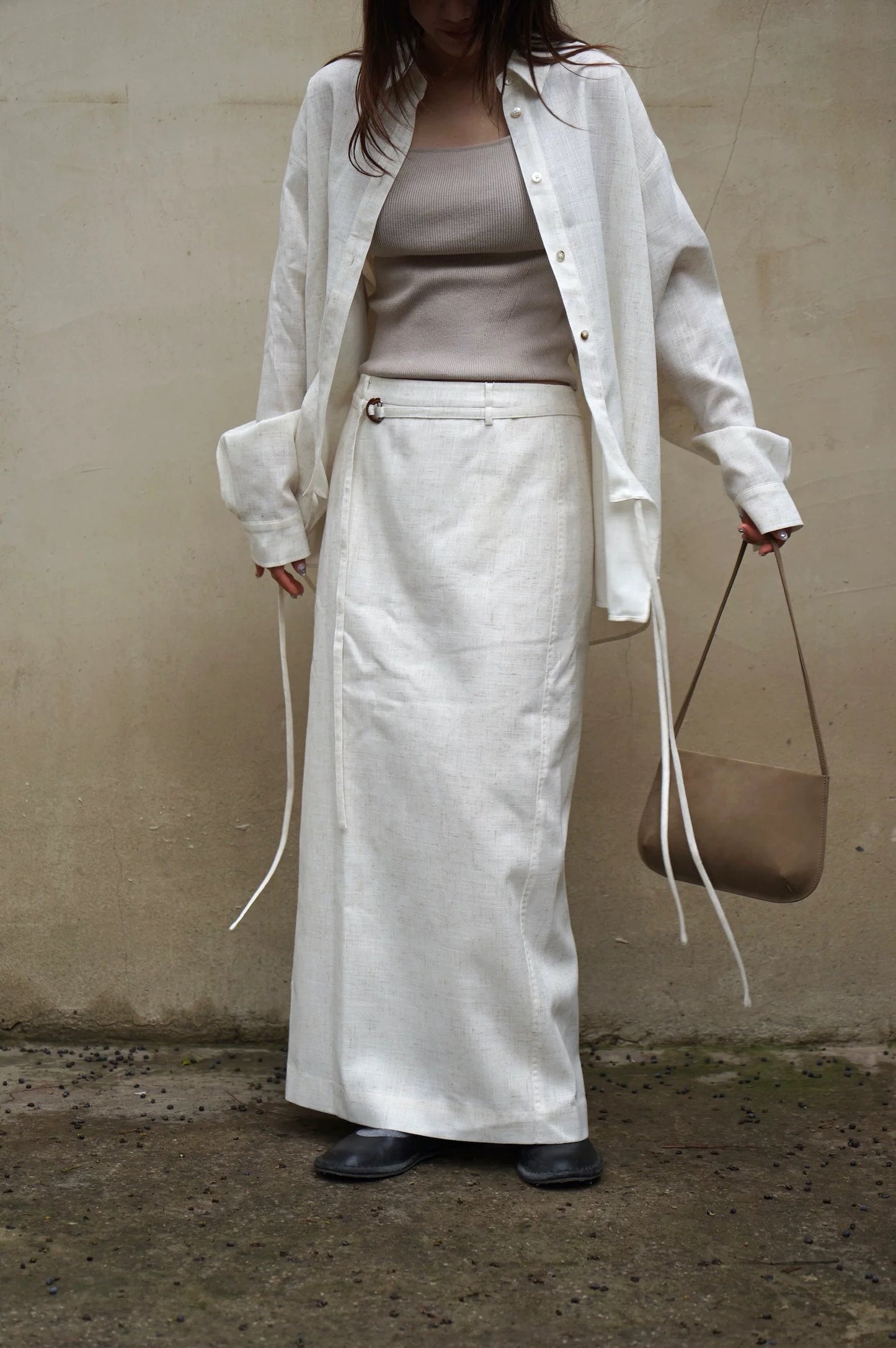 26春夏 LIV BELTED LONG SKIRT