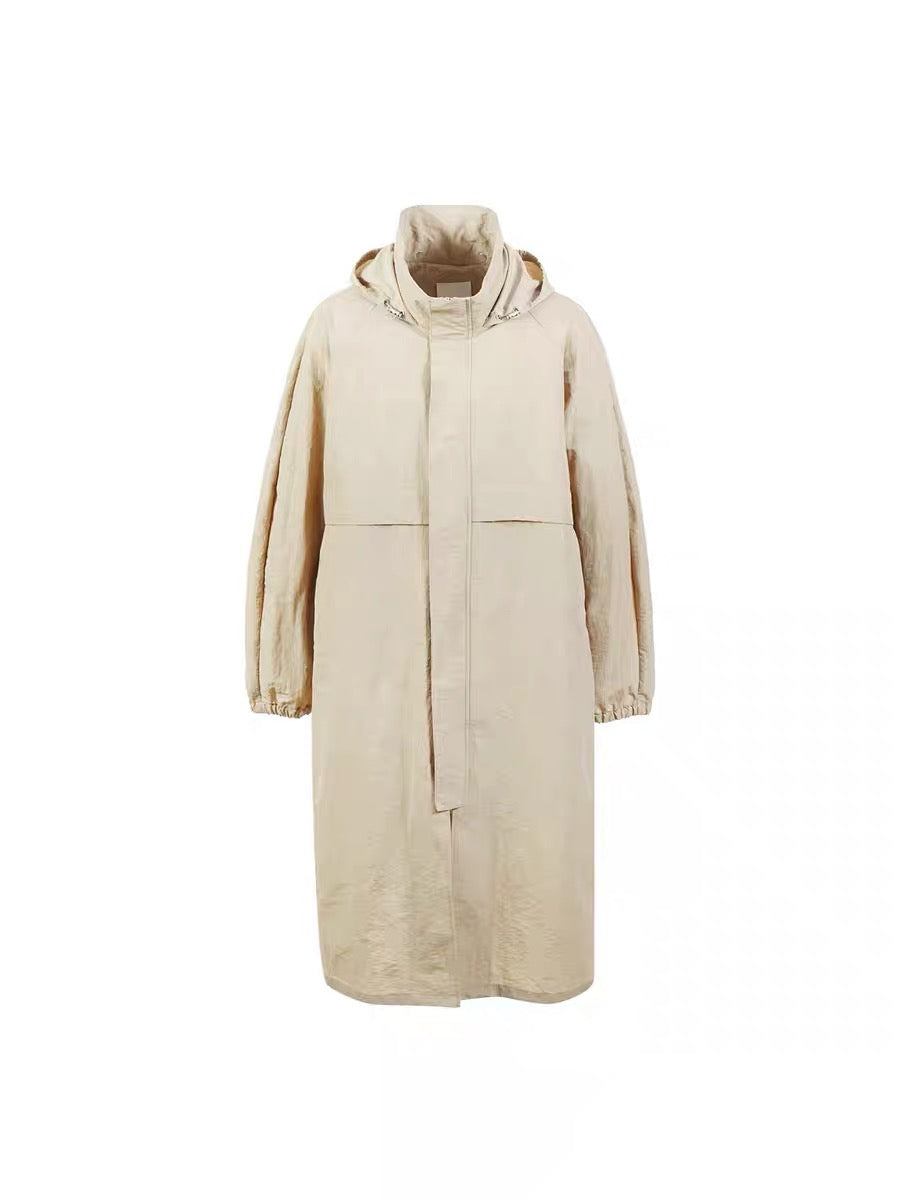 25早春 HOODED PANELED COAT连帽风衣