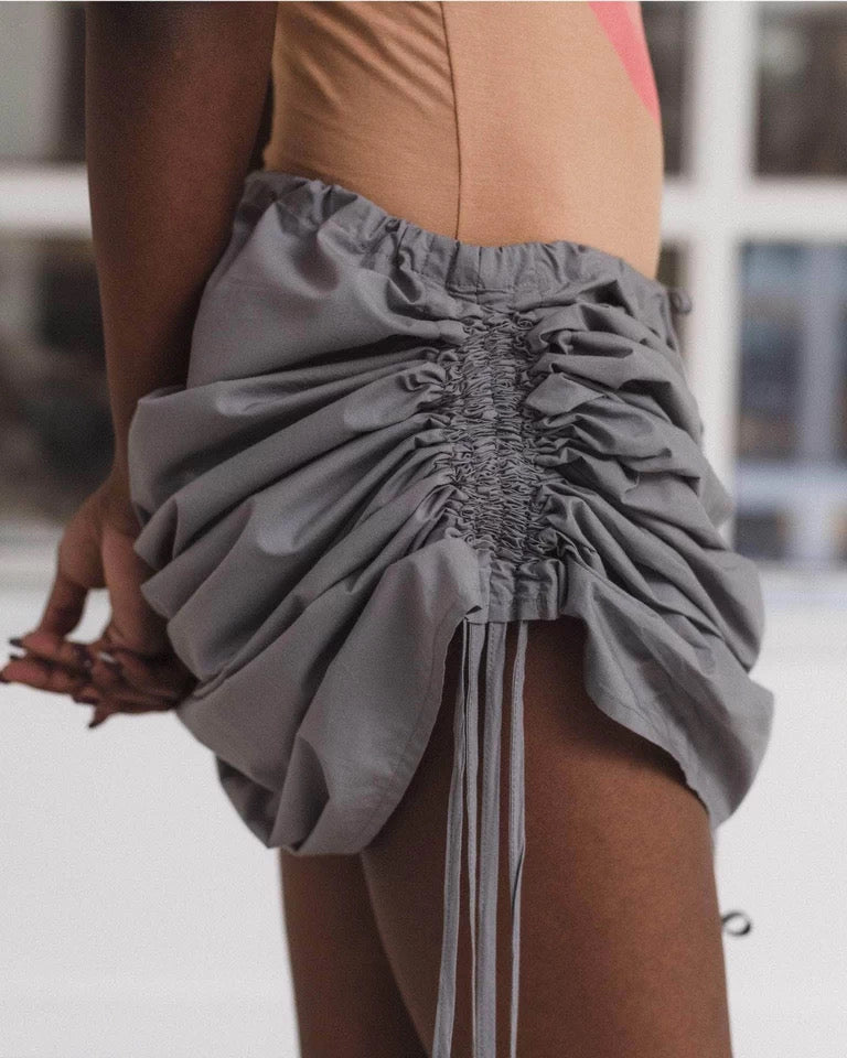 25早秋 PICTORIAL STRAP SKIRT 抽绳半裙