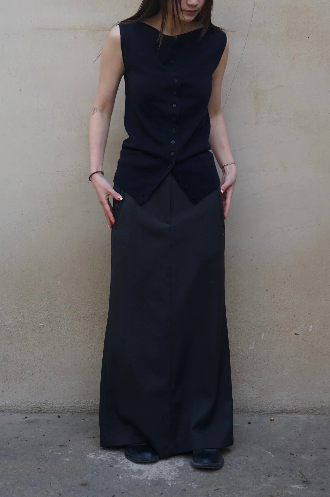 26早春 BOATNECK KNIT VEST