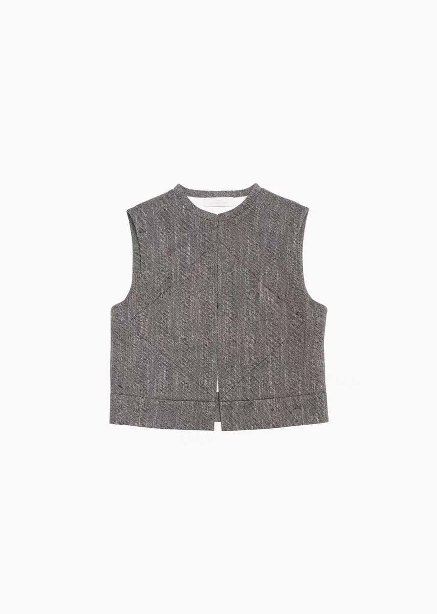 24早秋 WOOL TWEED MOTIVE VEST 背心马甲