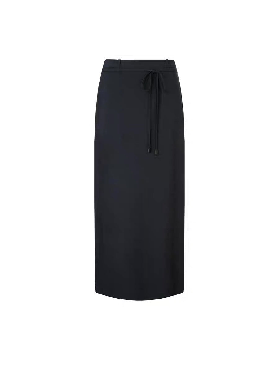 25早春 PENCIL MIDI SKIRT 系带半裙