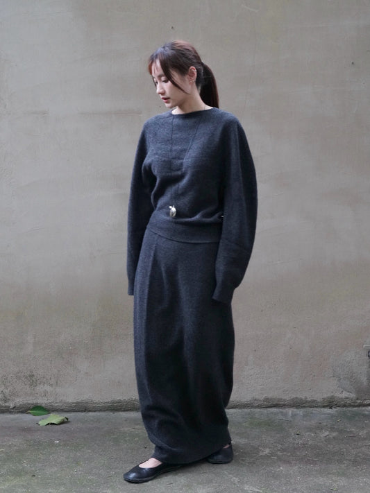 26早秋 CARA TWISTED SET KNIT TOP