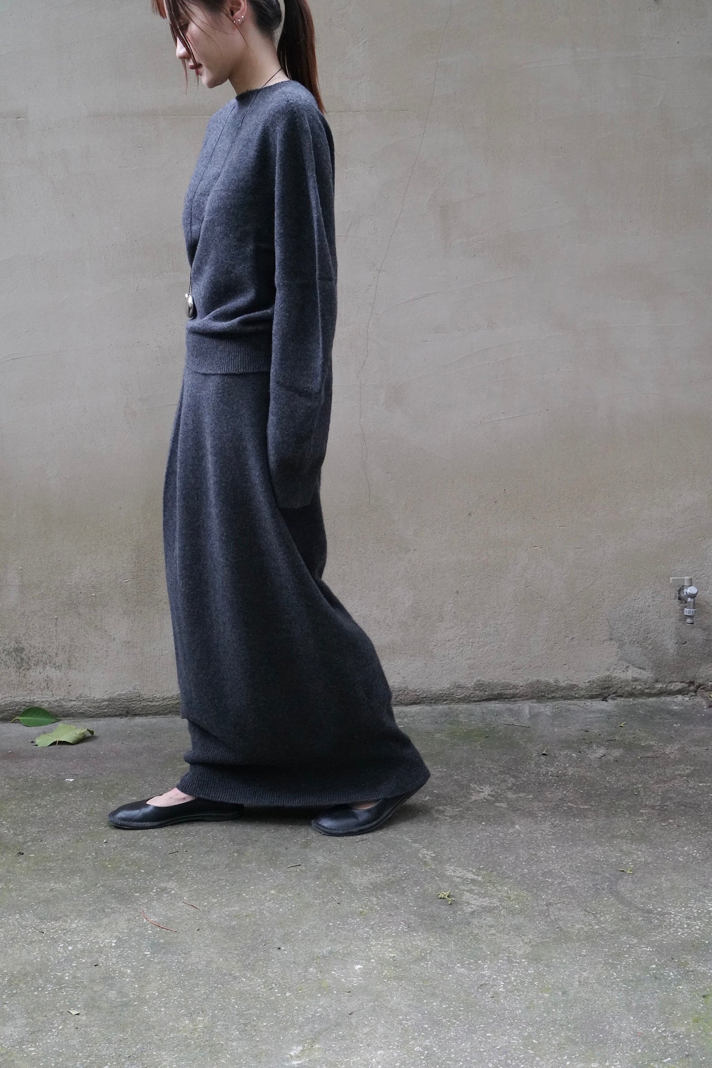 26早秋 CARA TWISTED SET KNIT SKIRT