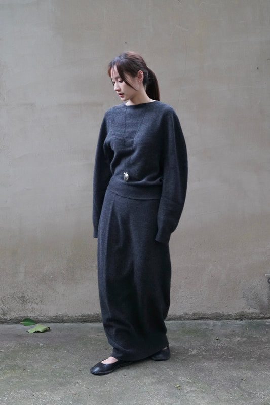 26早秋 CARA TWISTED SET KNIT SKIRT