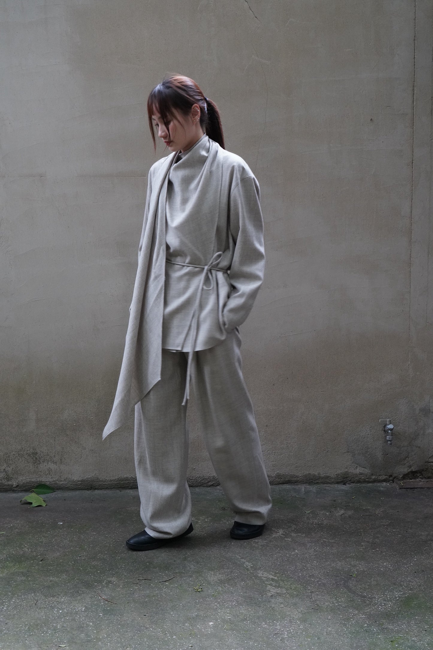 26早秋 MILA WOOL SCARF  WRAP JACKET