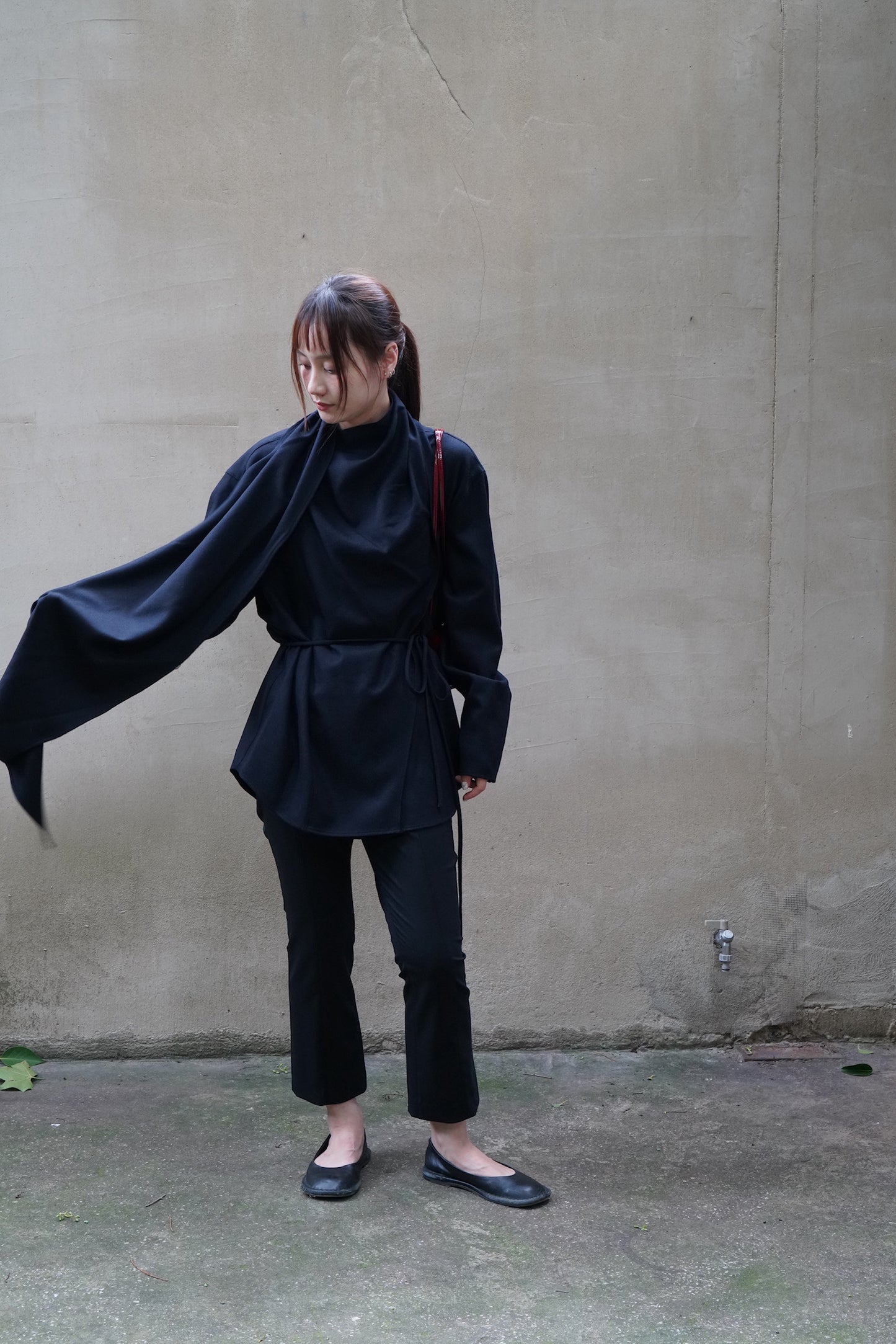 26早秋 MILA WOOL SCARF  WRAP JACKET