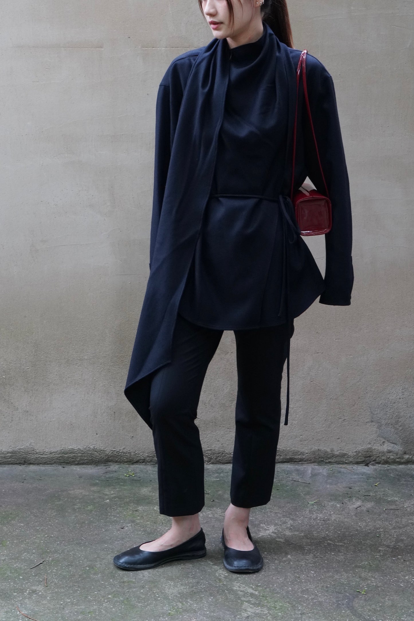 26早秋 MILA WOOL SCARF  WRAP JACKET