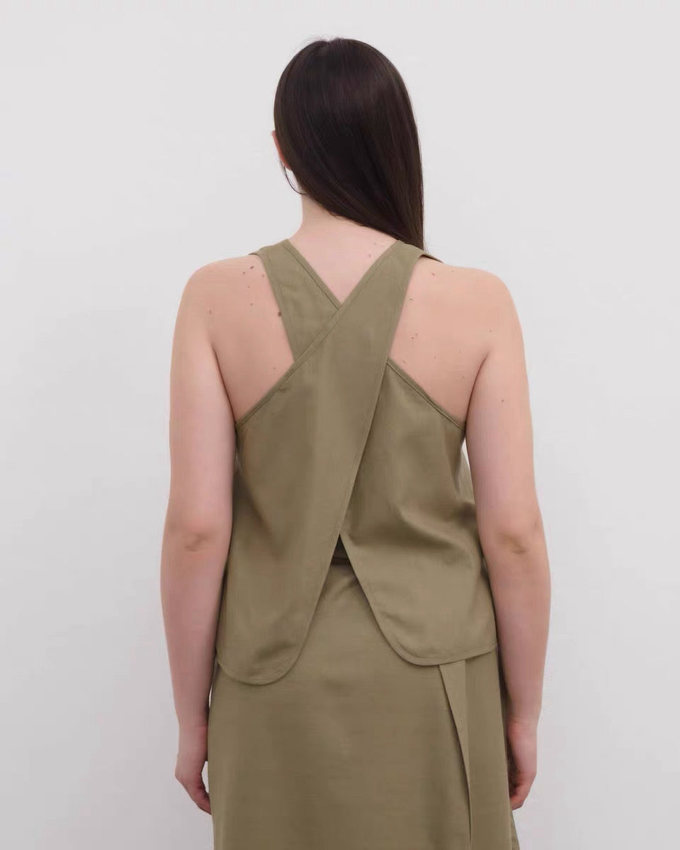 26早秋 Apron Top Wild Silk