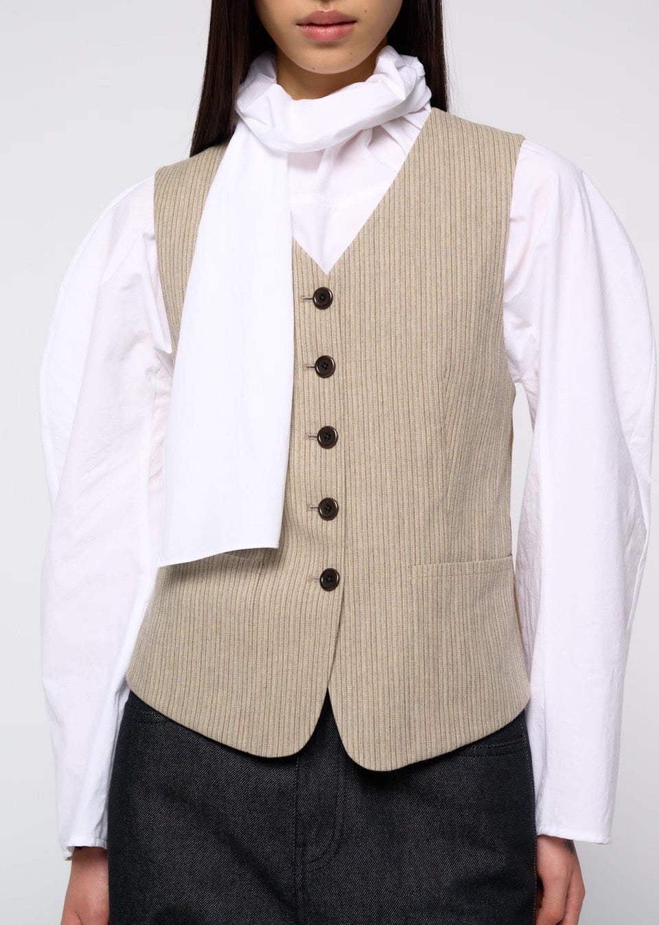 26早秋 STRIPE POCKET VEST