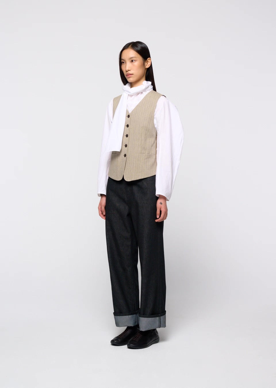 26早秋 STRIPE POCKET VEST