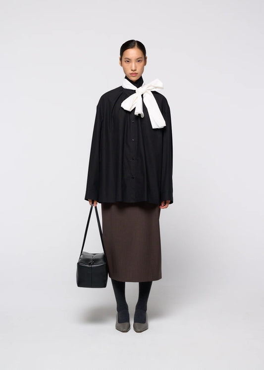 26早秋 NECK SHIRRING SHIRT