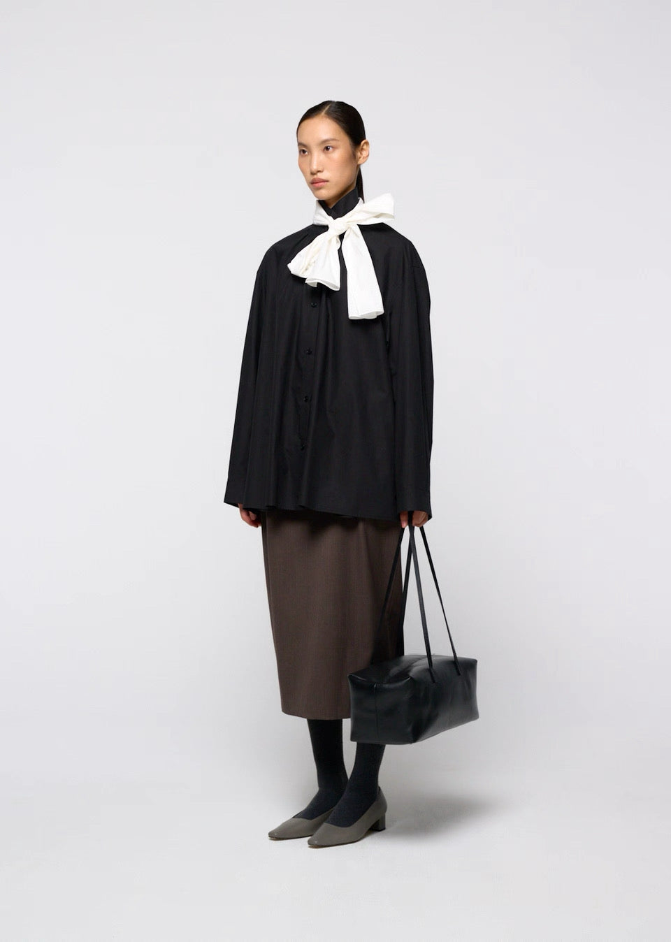 26早秋 NECK SHIRRING SHIRT