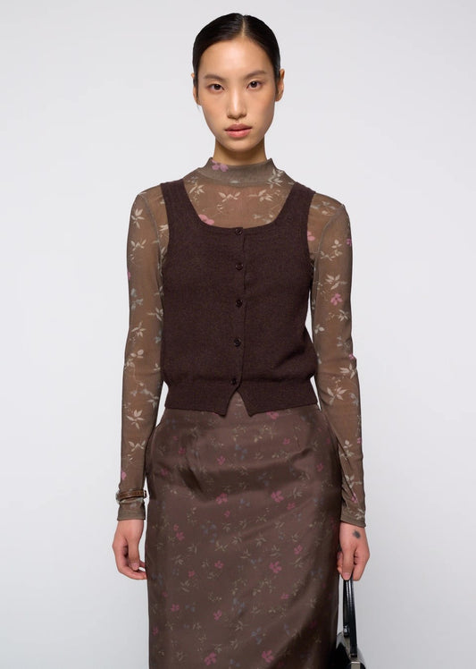 26早秋 FLORAL MOCK NECK TOP
