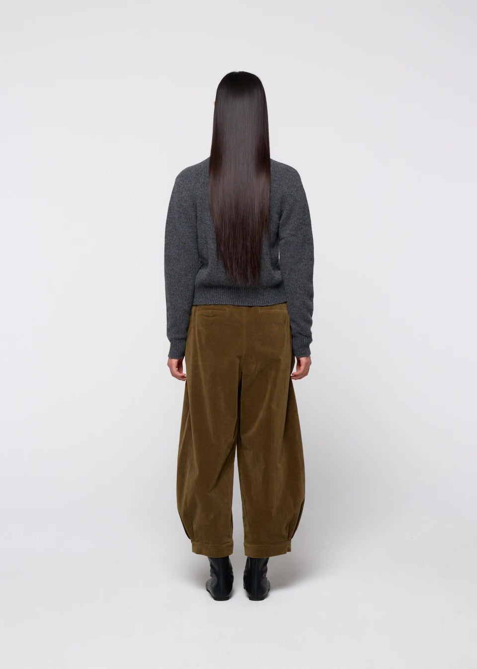 26早秋 VELVET SHIRRING PANTS