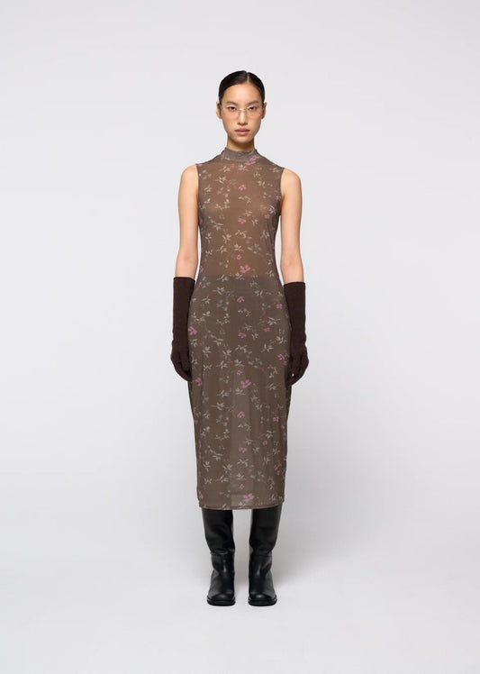 26早秋 FLORAL SLEEVELESS DRESS