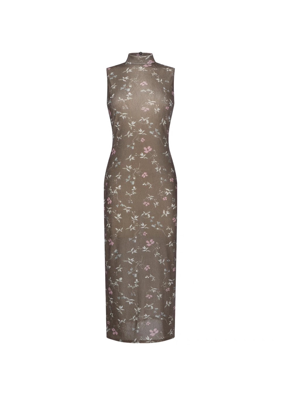 26早秋 FLORAL SLEEVELESS DRESS