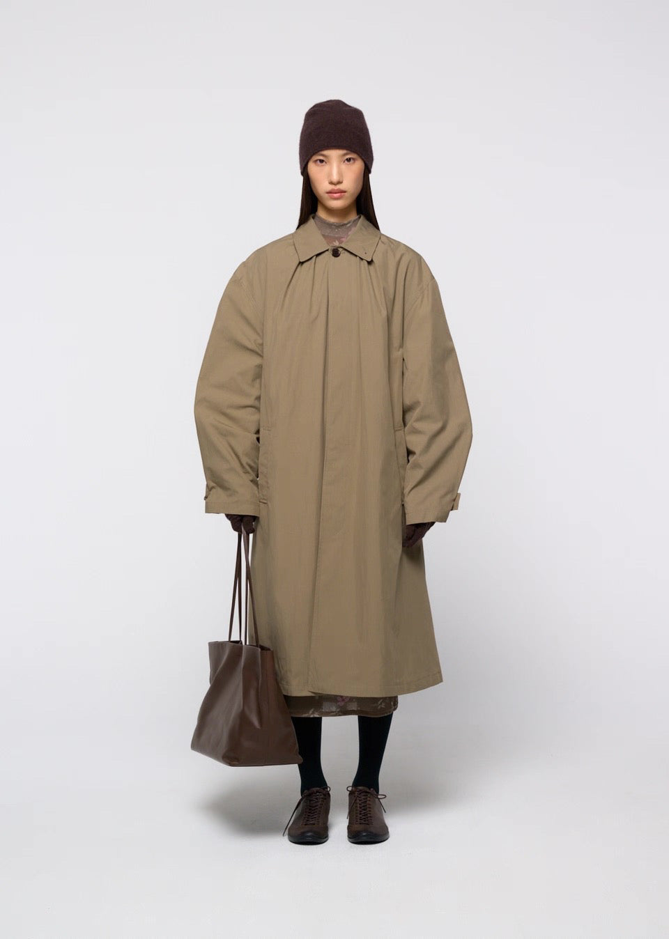 26早秋 COTTON NYLON SHIRRING COAT
