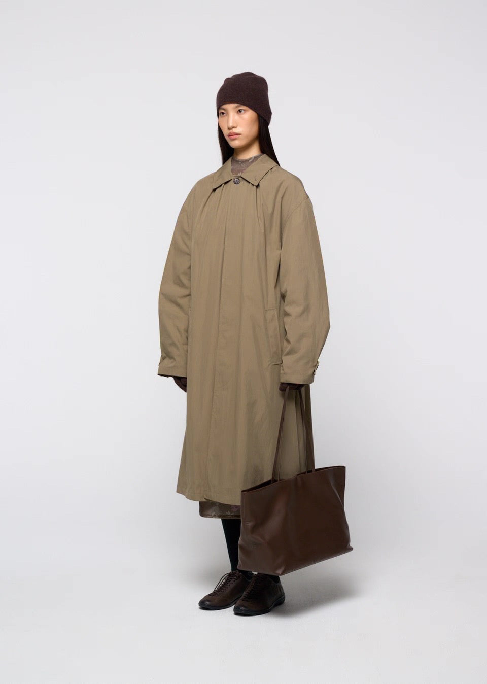 26早秋 COTTON NYLON SHIRRING COAT
