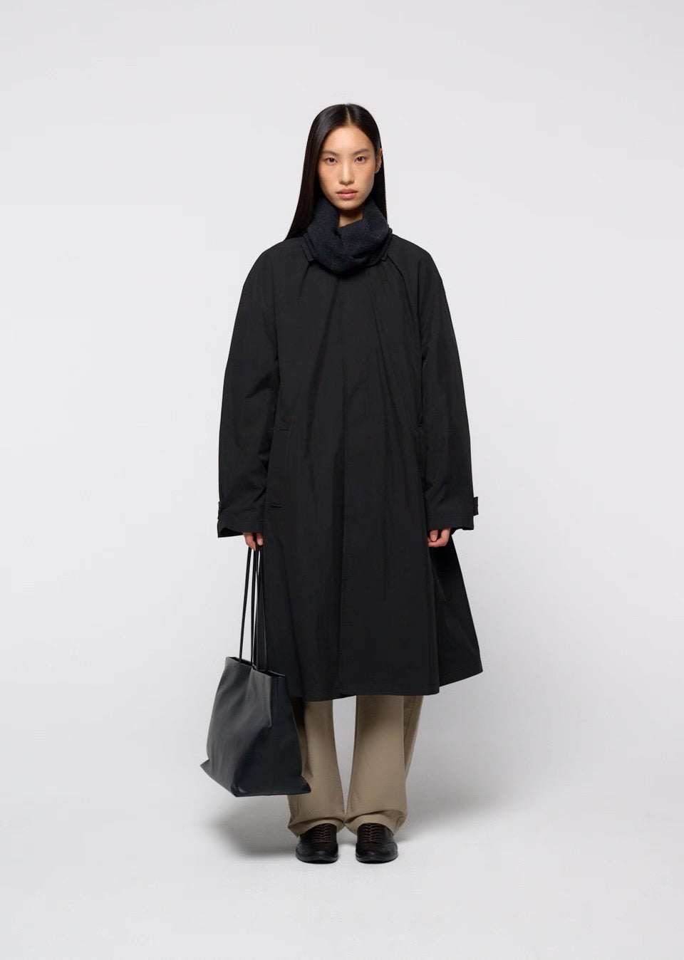 26早秋 COTTON NYLON SHIRRING COAT