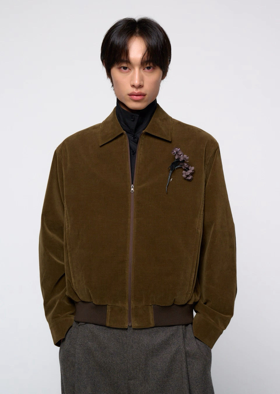 26早秋 VELVET ZIP UP JUMPER
