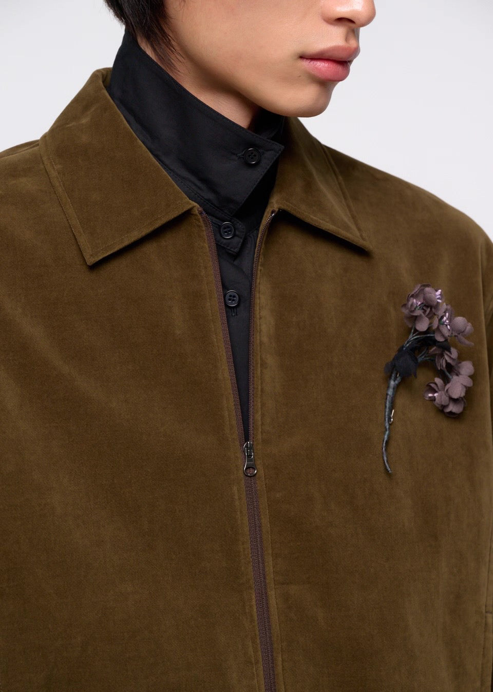 26早秋 VELVET ZIP UP JUMPER