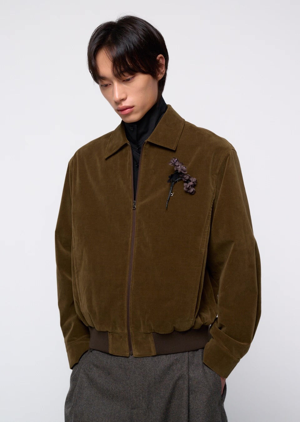 26早秋 VELVET ZIP UP JUMPER
