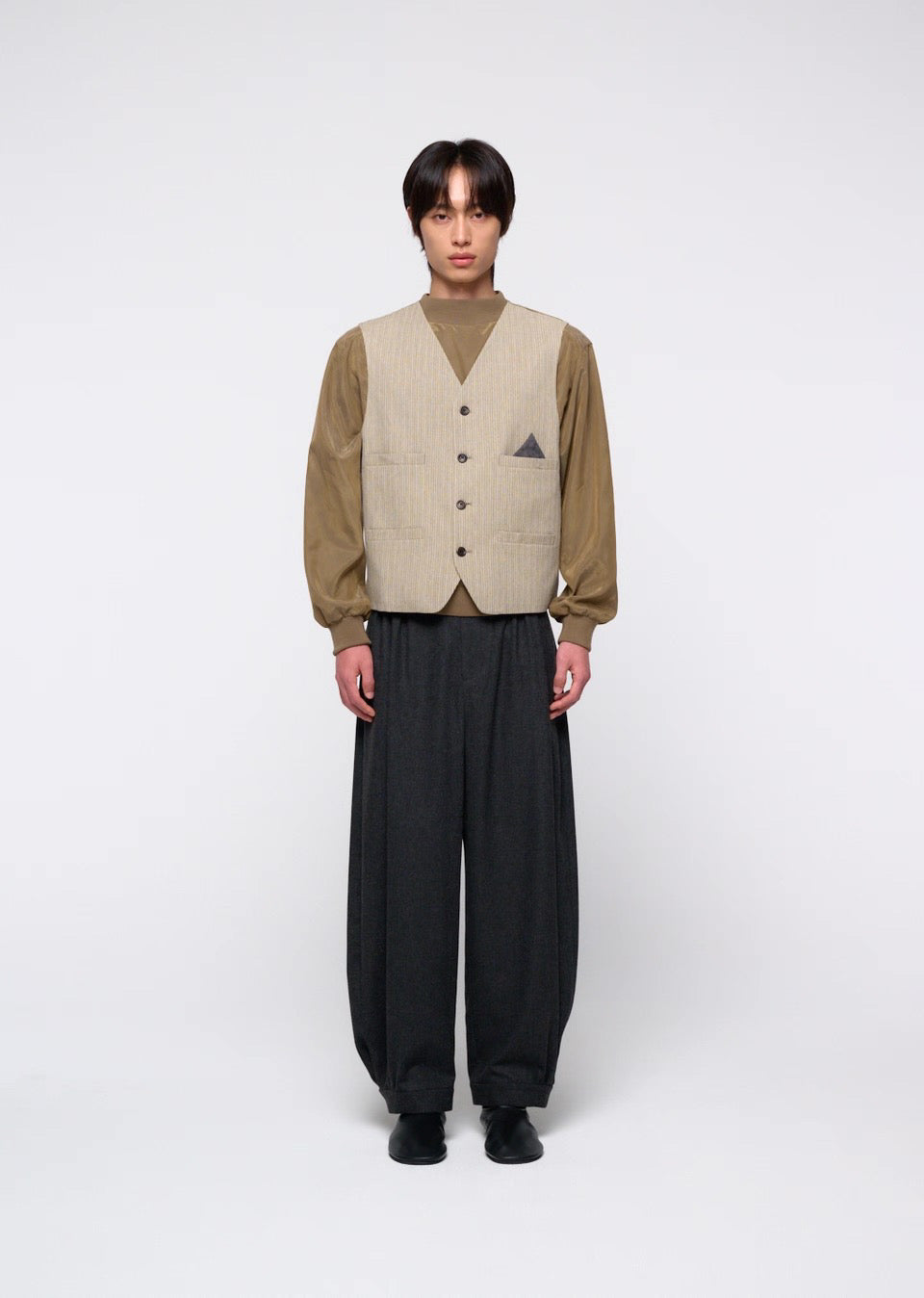 26早秋 MEN'S WOOL SHIRRING PANTS