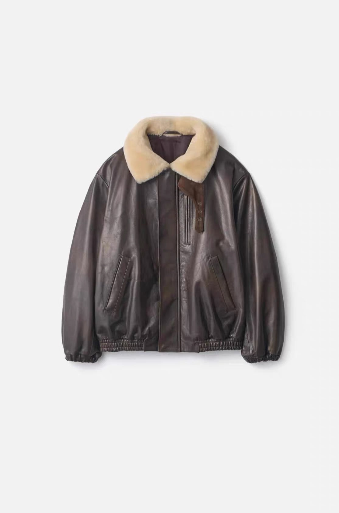 26秋冬 MOUTON COLLAR CALF ZIP JACKET
